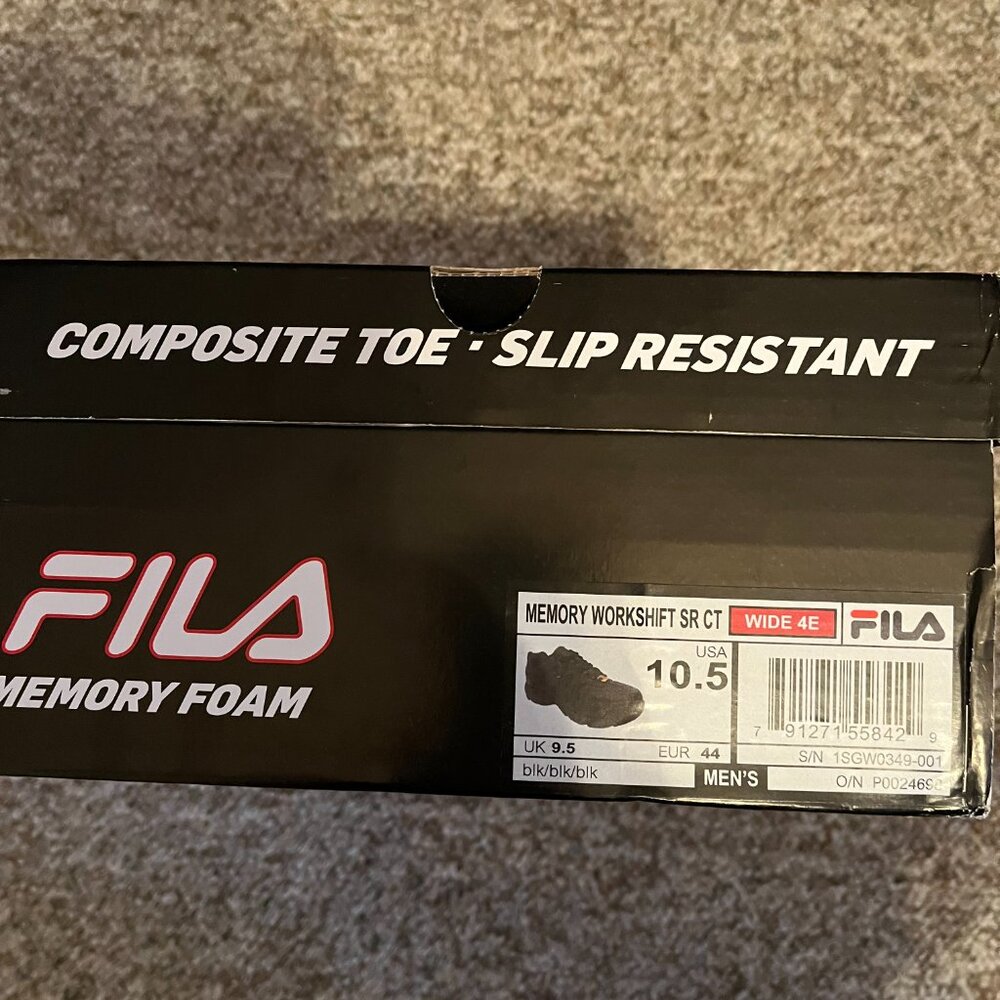Brand new FILA composite toe work sneaker